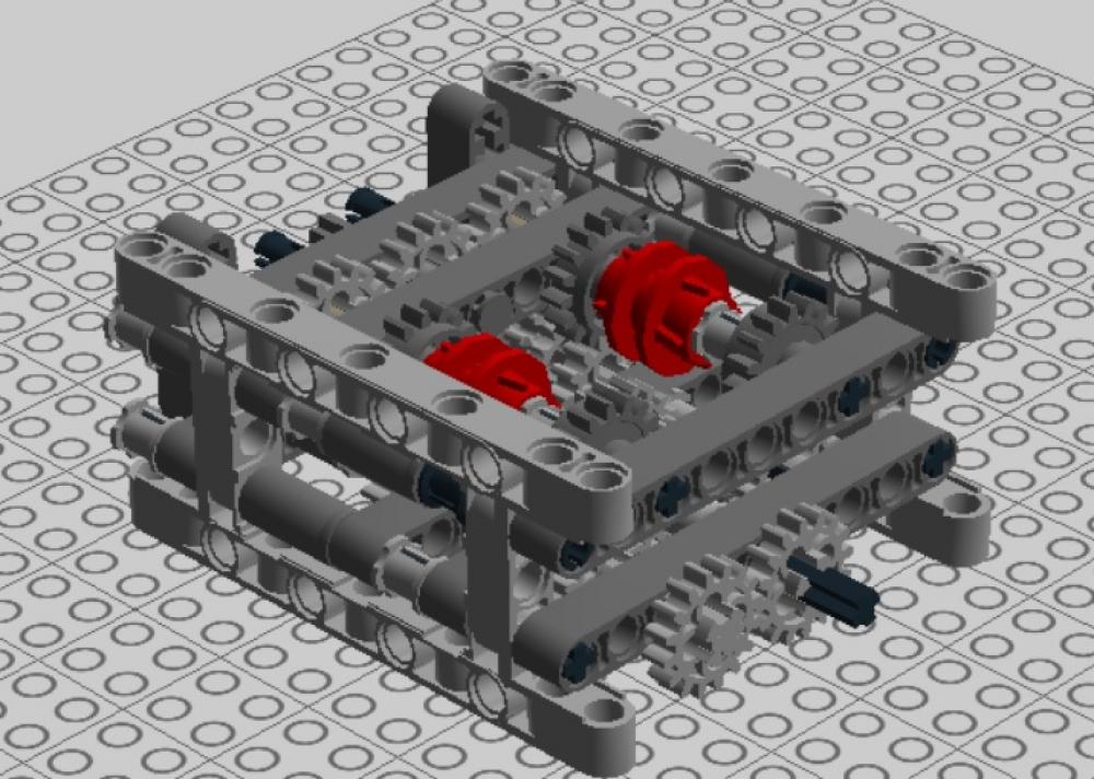 乐高六档变速箱图纸图片